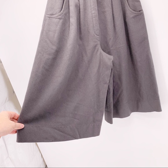 VINTAGE High Waist Wide Leg Cropped Wool Pants - Picture 4 of 6